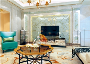Ls-J001 Light Green Jade / Artificial Stone Tiles &Slabs,Floor &Wall