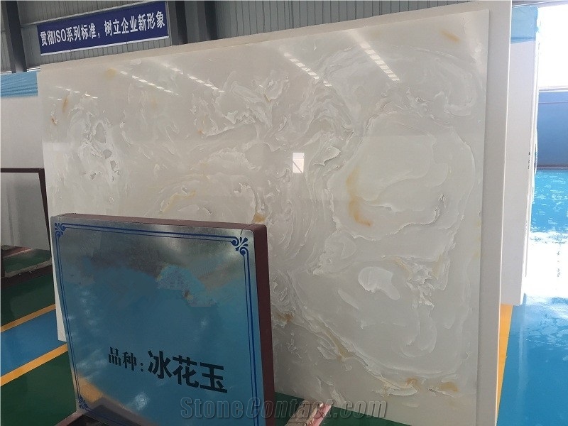 Ls-J002 Ice Flower Jade / Artificial Stone Tiles & Slabs,Floor & Wall