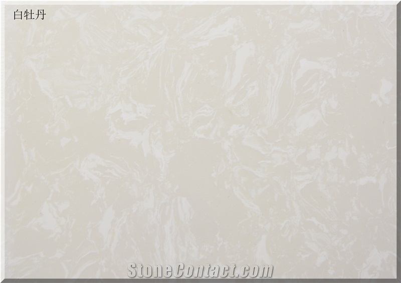 Ls-P008 White Peony / Artificial Stone Tiles & Slabs,Floor & Wall