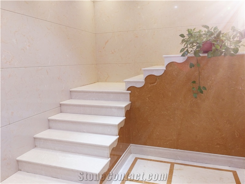 Ls-P008 White Peony / Artificial Stone Tiles & Slabs,Floor & Wall