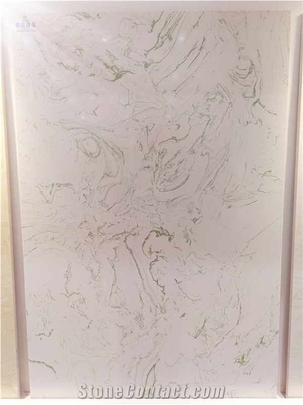 Ls-P010 Super Green Jade / Artificial Stone Tiles & Slabs,Floor & Wall