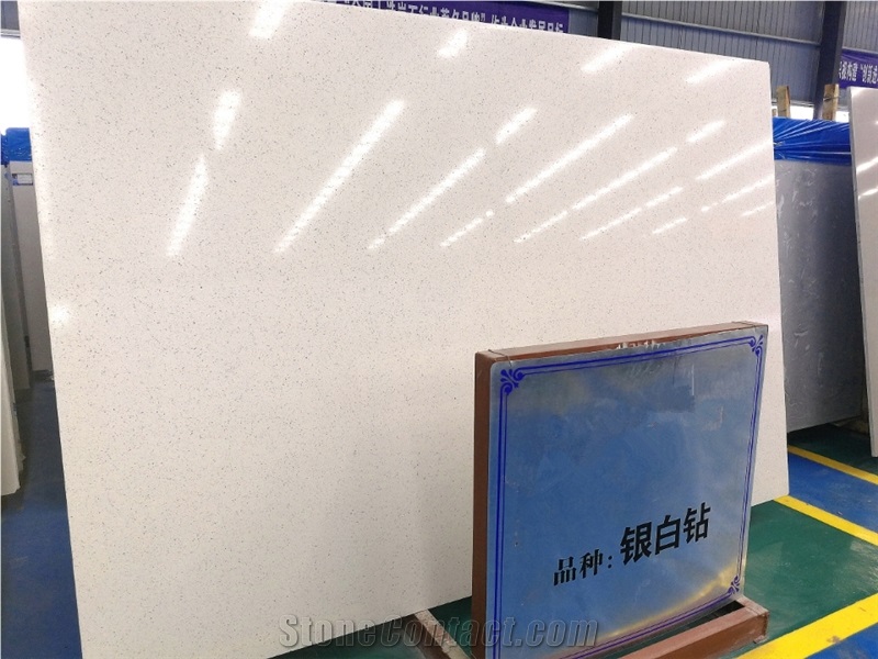 Ls-Q004 Silver White / Artificial Stone Tiles & Slabs,Floor & Wall