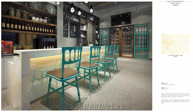 Ls-T001 Lingyun Jade / Artificial Stone Tiles & Slabs,Floor & Wall