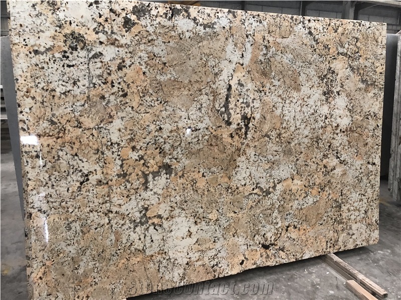 Polished Golden Cream Granite Slabs&Tiles Flooring&Walling
