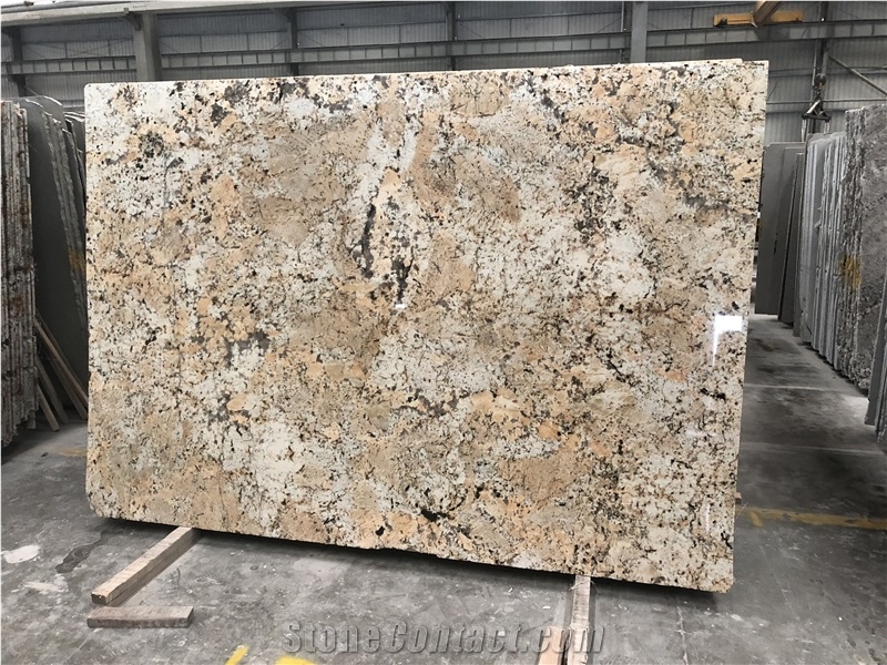 Polished Golden Cream Granite Slabs&Tiles Flooring&Walling