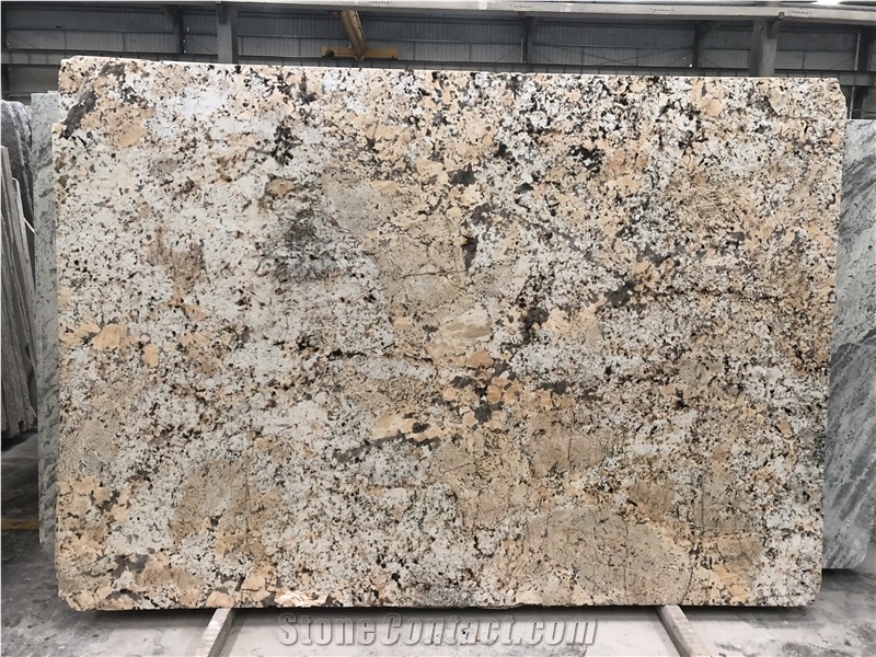 Polished Golden Cream Granite Slabs&Tiles Flooring&Walling