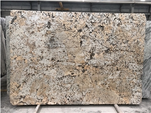 Polished Golden Cream Granite Slabs&Tiles Flooring&Walling