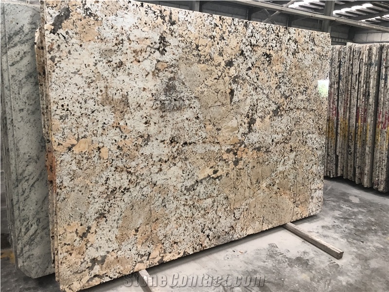 Polished Golden Cream Granite Slabs&Tiles Flooring&Walling