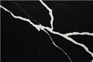 Polished Quartz Calacatta Black06 Vm-17912 No.34 Quartz Tiles&Slabs