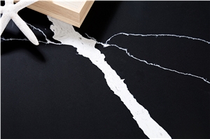Polished Quartz Calacatta Black06 Vm-17912 No.34 Quartz Tiles&Slabs