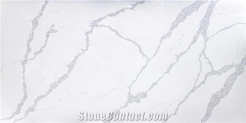 Polished Quartz Calacatta Rivers Xka1160-2-Slabs Quartz Tiles Slabs