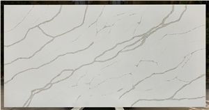 Polished Quartz Calacatta White 04 Vm-161023 Quartz Tiles&Slabs