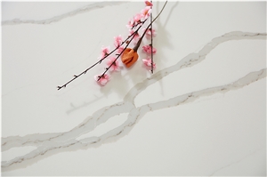 Polished Quartz Calacatta White 04 Vm-161023 Quartz Tiles&Slabs