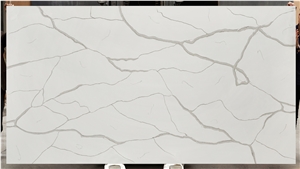Polished Quartz Calacatta White 15 Quartz Tiles&Slabs Flooring Polished Quartz Calacatta White 15 Quartz Tiles&Slabs Flooring