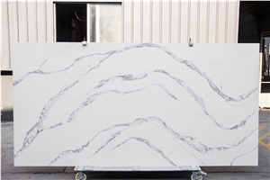 Polished White Quartz Xka1206-Calacatta Oceana Quartz Tiles&Slabs