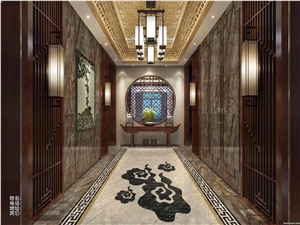 Florence Grey Marble Book Matched for Wall and Floor Covering
