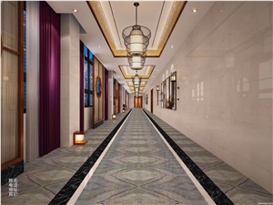 Florence Grey Marble Book Matched for Wall and Floor Covering