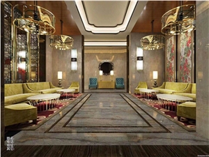 Florence Grey Marble Book Matched for Wall and Floor Covering