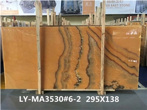 Golden Yellow Onyx Slab for Tabletop/Countertop