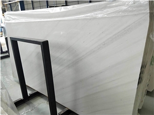 Greece Polaris Pure White Marble Slab for Wall and Floor Covering