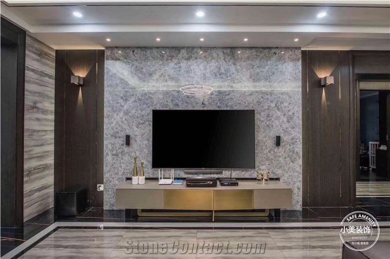 Ice Blue Onyx Backlighting for Wall and Floor Covering