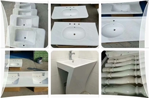 Pure White Marble Vanitytop Backlighting