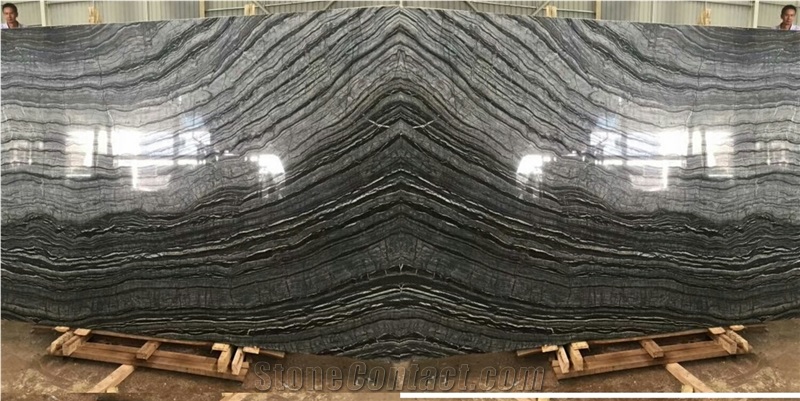 Silver Waves/Zebra Black Wooden Forest Brown Marble Stone Slabs&Tiles