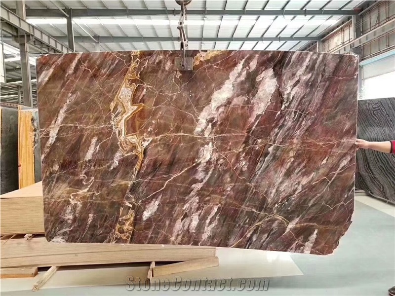 Venice Red Marble for Vanity Top Custom Made