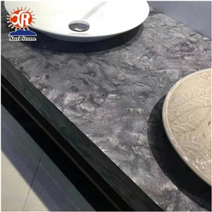 Luxury Matrix Granite Stone Versace Black Granite Slab Custom Bathroom Counter Top
