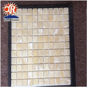 Onyx Resin Mosaic,Onyx Yellow Mosaic Tile,Stone Mosaic