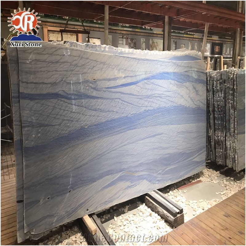 Polished Grand Skylight Blue Sky Quartzite Slab on Sale