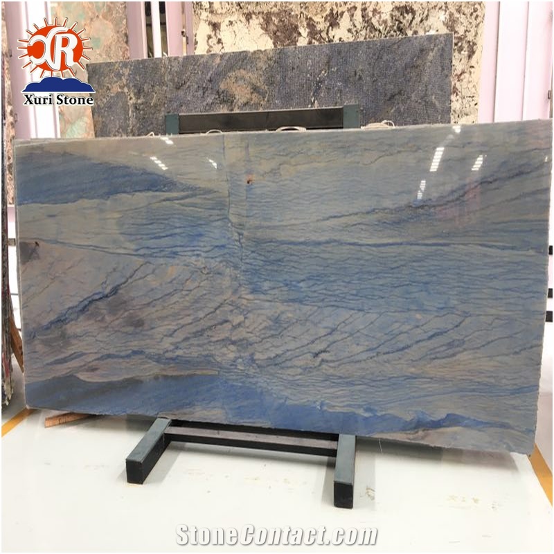 Polished Grand Skylight Blue Sky Quartzite Slab on Sale