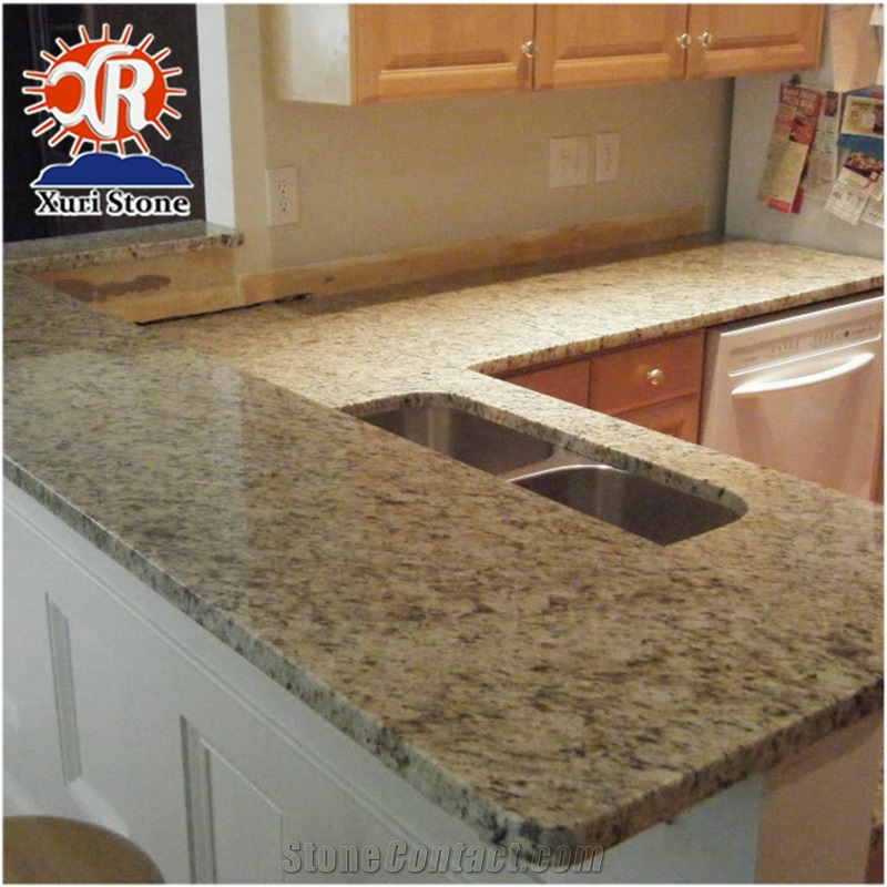 Santa Cecilia Light Gold Granite ,For Flooring, Countertops and Tiles