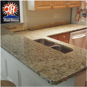 Santa Cecilia Light Gold Granite ,For Flooring, Countertops and Tiles