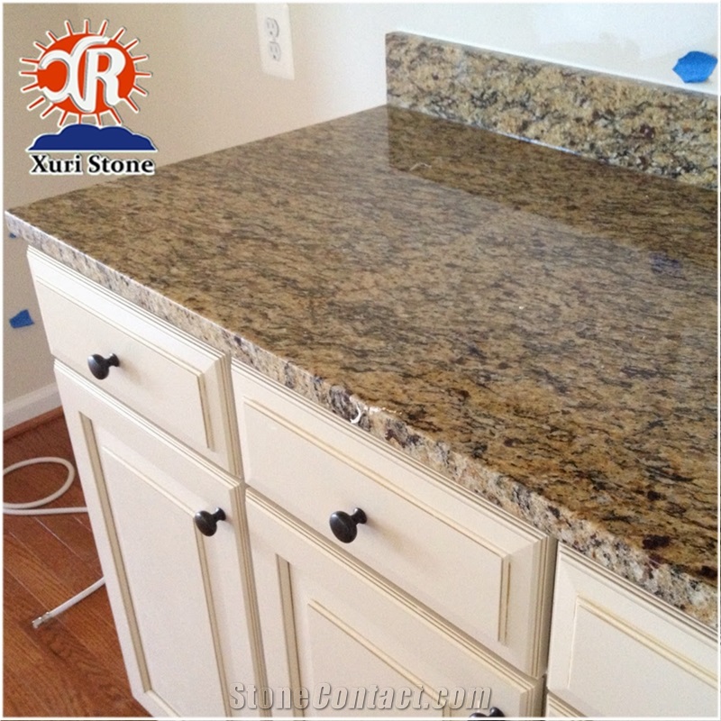 Santa Cecilia Light Gold Granite ,For Flooring, Countertops and Tiles