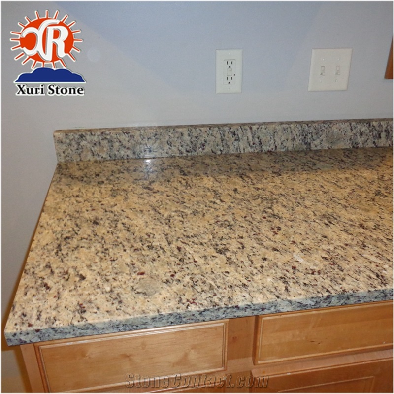 Santa Cecilia Light Gold Granite ,For Flooring, Countertops and Tiles