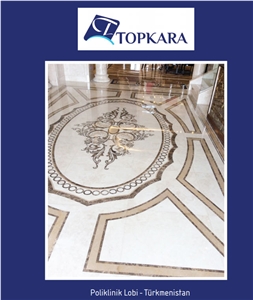 Bianco Corte Standart - Savana Pearl Marble Entrance Waterjet Floor