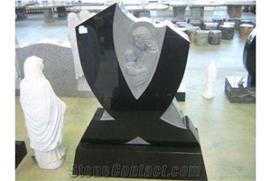 Angle Headstones, Heart Headstones, Black Granite Headstone