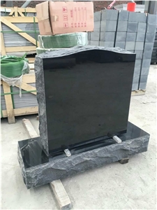 China Black Granite Tombstone, Absolute Black Granite, China Book Headstones