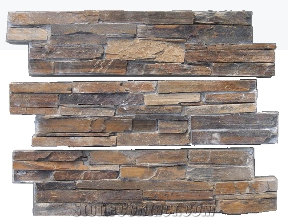 600 X 150mm Z Shape Natural Split Chipped Surface Quartzite Culture Stone