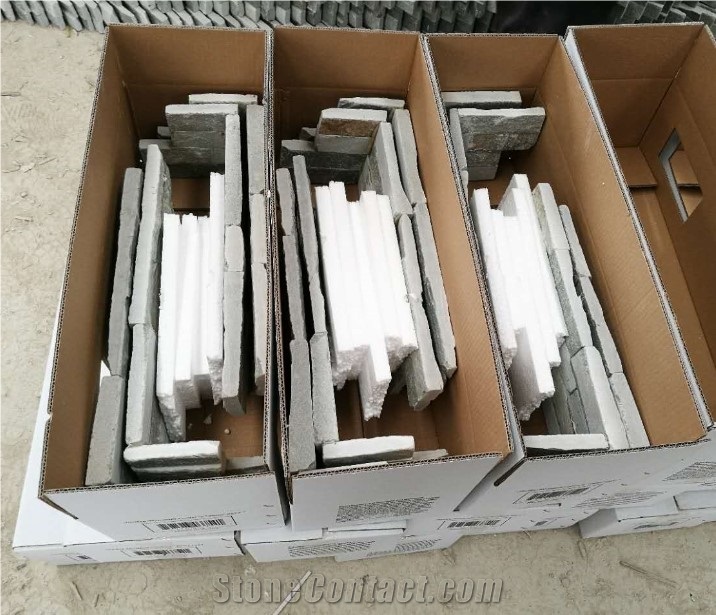 600 X 150mm Z Shape Natural Split Chipped Surface Quartzite Culture Stone