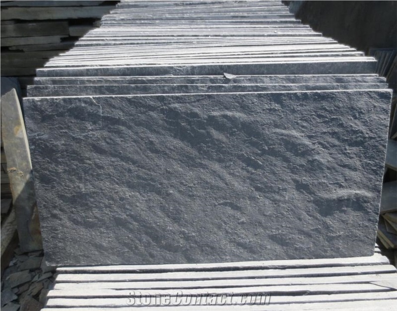 Natural Black Slate Natural Split Finish Tiles