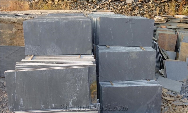 Natural Black Slate Natural Split Finish Tiles
