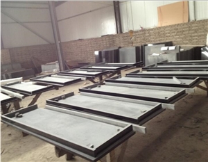 Polished Black Fireplace Hearth Slabs for Stove,Hebei Black Granite