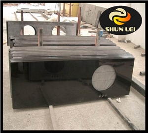 Polished China Black Granite Customized Countertop and Bathroom Vanity