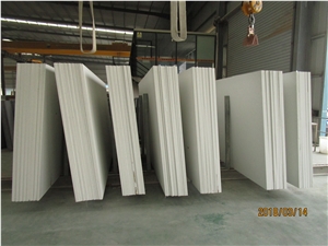Sparkling White Artificial Quartz Stone Slabs