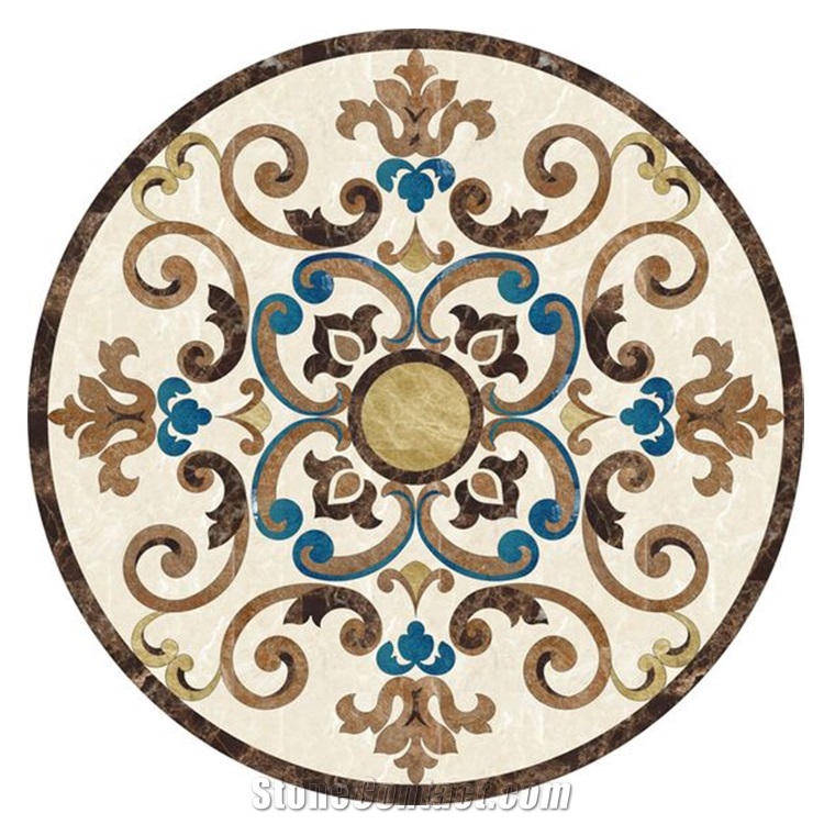 Customized High Quality Waterjet Medallion Tiles for Home Decor