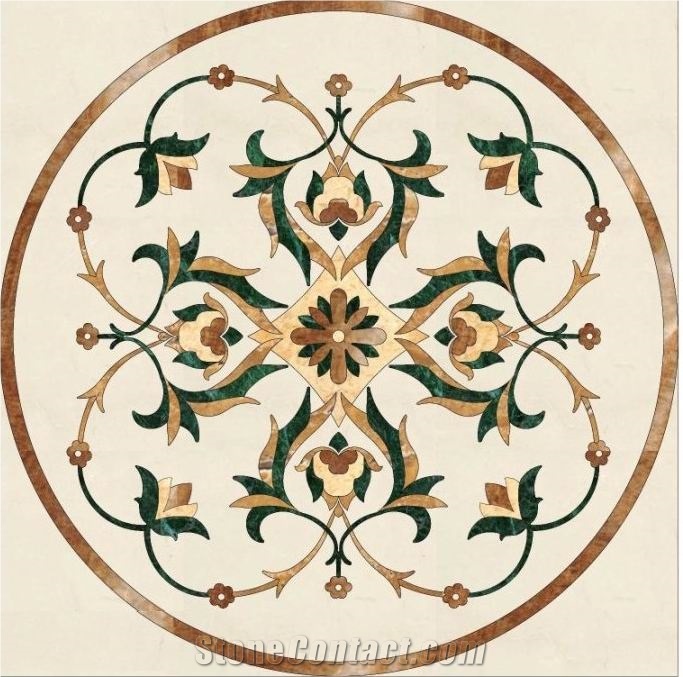 Customized High Quality Waterjet Medallion Tiles for Home Decor