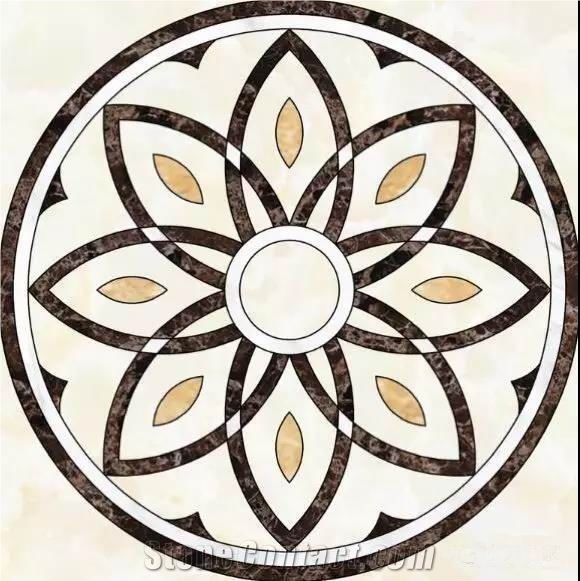 Customized High Quality Waterjet Medallion Tiles for Home Decor