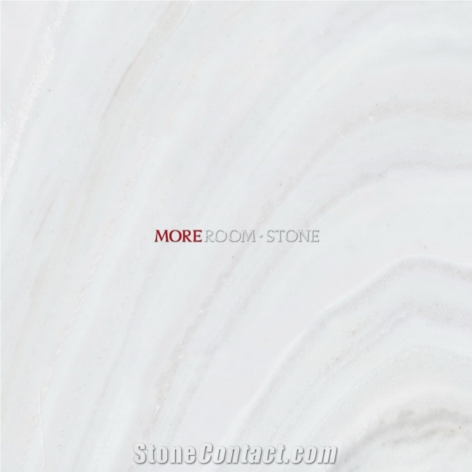 Moreroom Stone Glazed White Onyx Marble Look Porcelain Tile 80x80